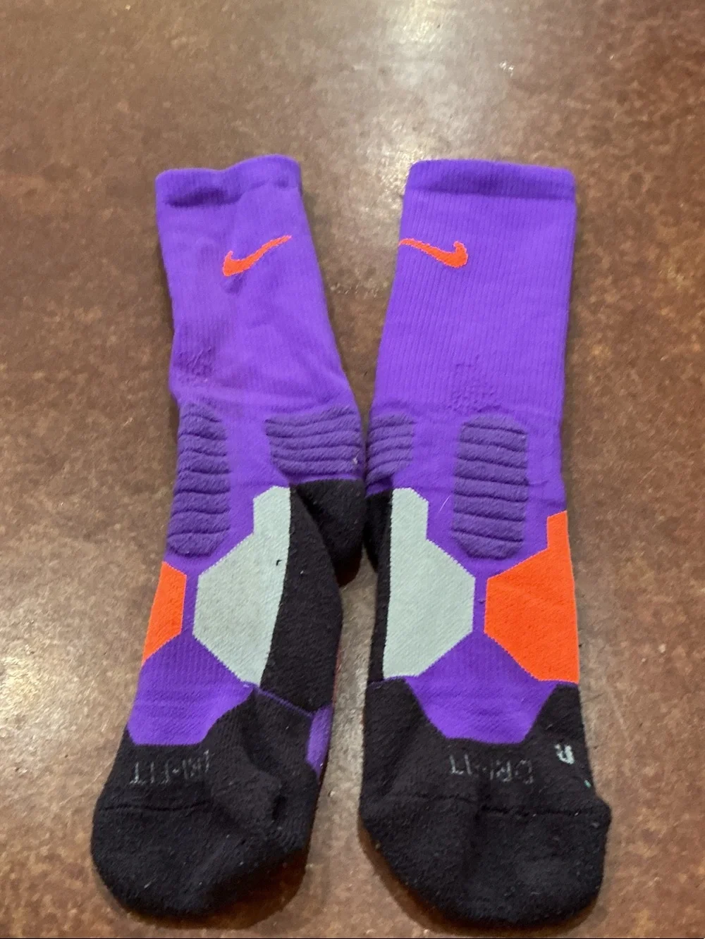 Nike Purple, Orange & Black Performance Crew Socks